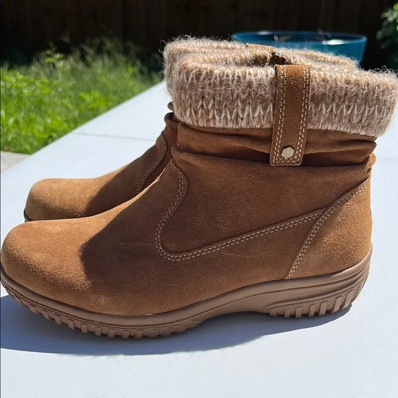 NWOT Khombu Tan Suede Winter Boots - Picture 4 of 12